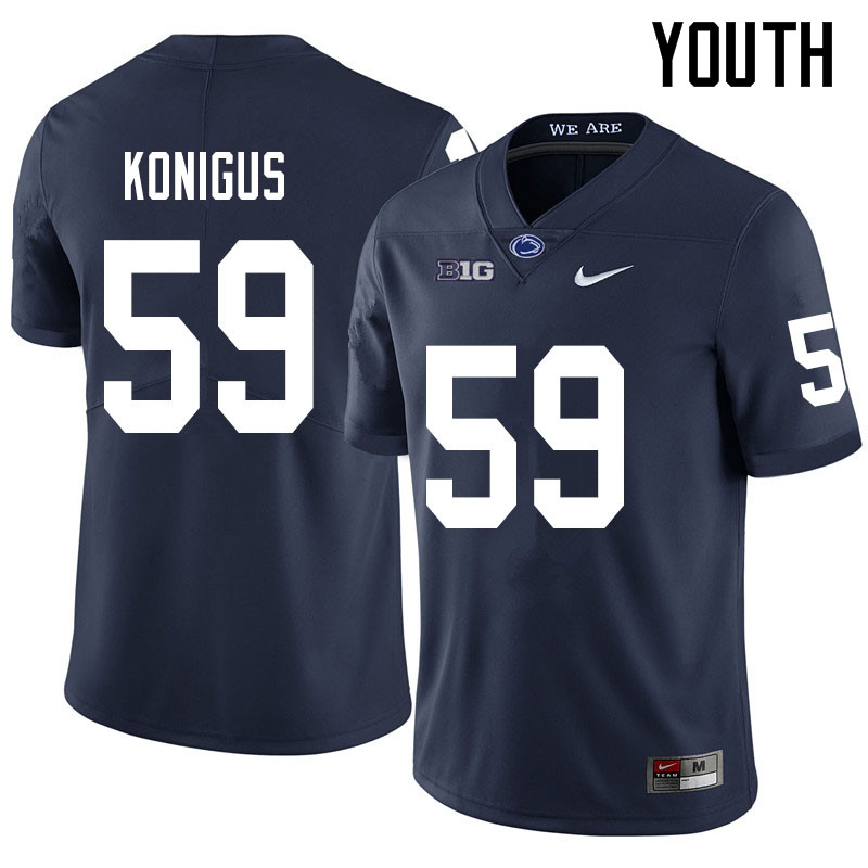 NCAA Nike Youth Penn State Nittany Lions Kaleb Konigus #59 College Football Authentic Navy Stitched Jersey JOX6398KF